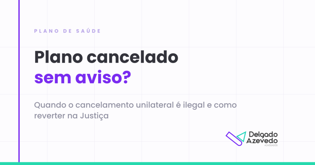 cancelamento unilateral do plano de saúde — capa do artigo